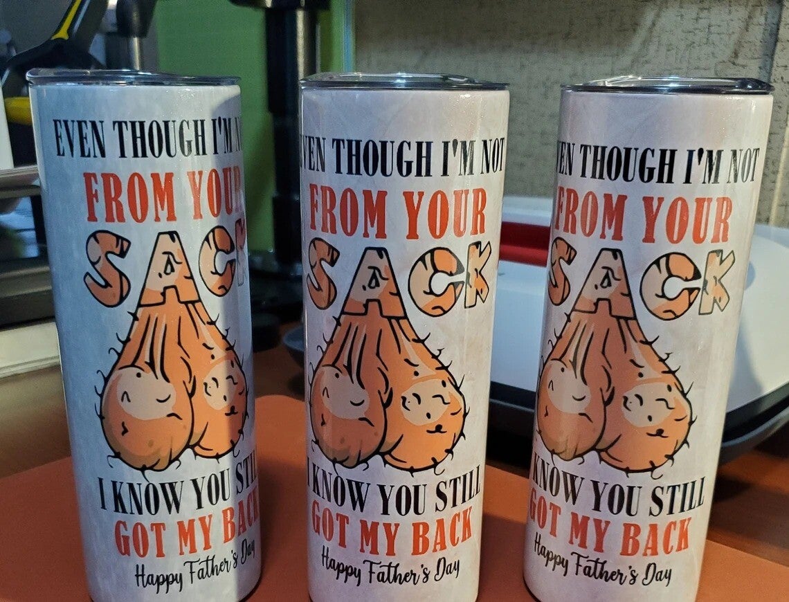 Fathers Day Sack Adult Humor 20oz Tumbler
