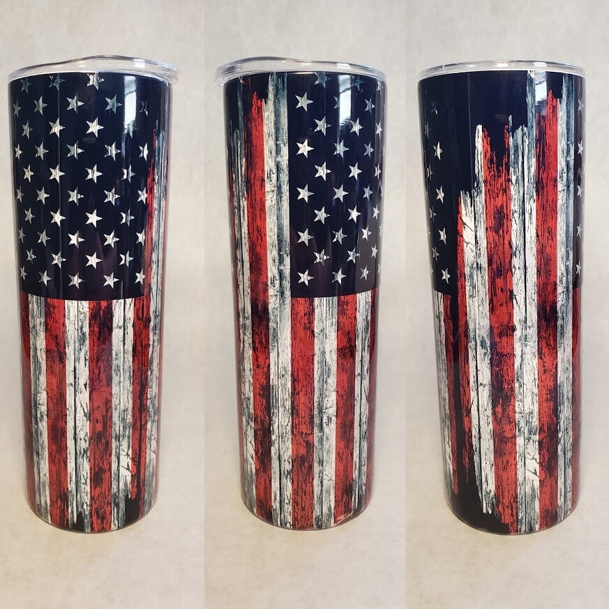20oz American Flag Tumbler
