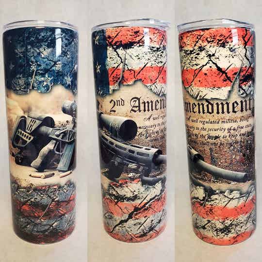 20oz 2nd Amendment American Flag Tumbler