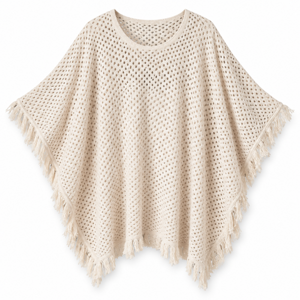 Boho Fringe Crochet Shawl