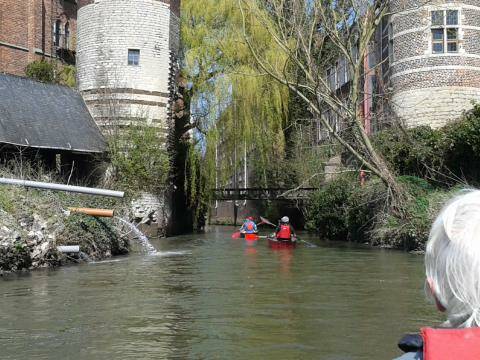 Kajak op de Dijle nabij Aan Den Oever te Korbeek-Dijle