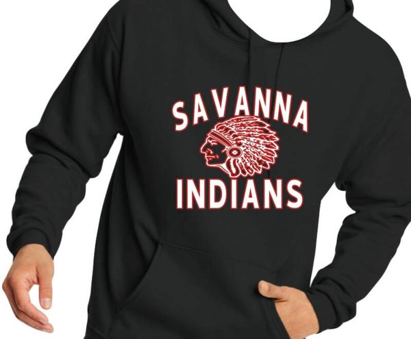 Indians Hoodie-black