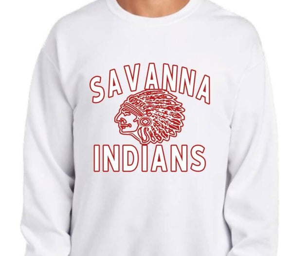 Indians Crewneck-white