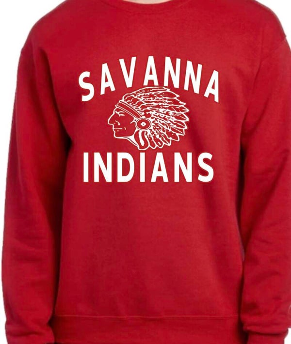 Indians Crewneck-red