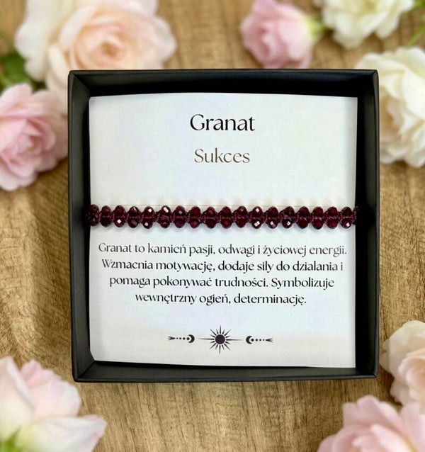 Granat  Sukces bransoletka