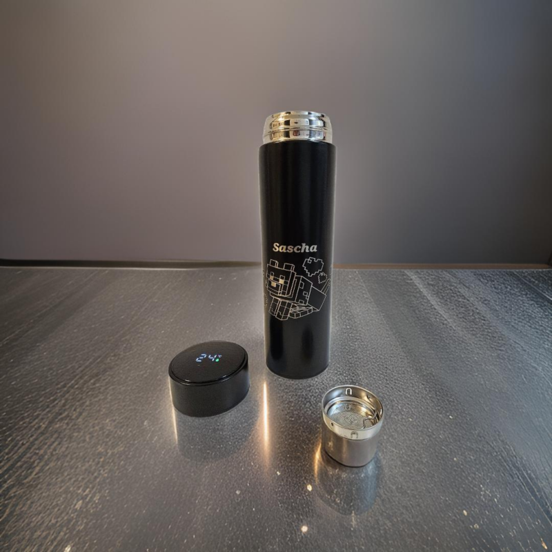 Smart Thermo-Trinkflasche schwarz 