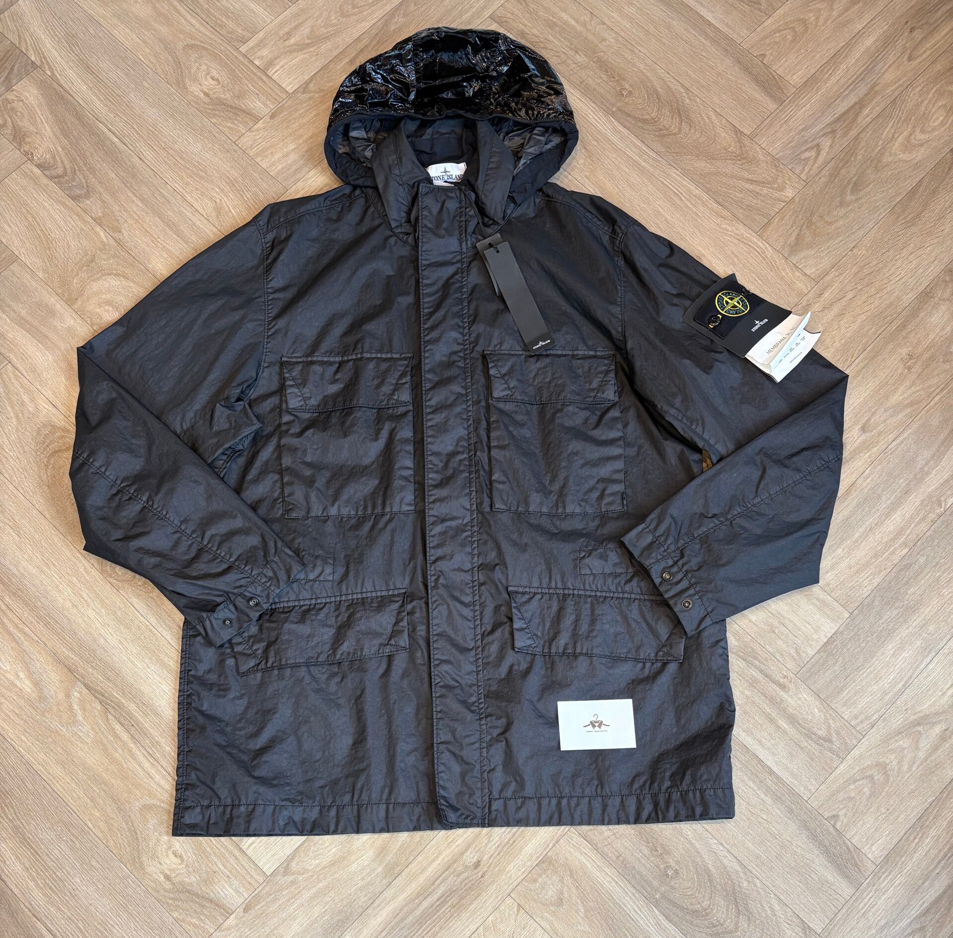 Stone Island Hooded Membrana Fishtail 3L TC Jacket - L