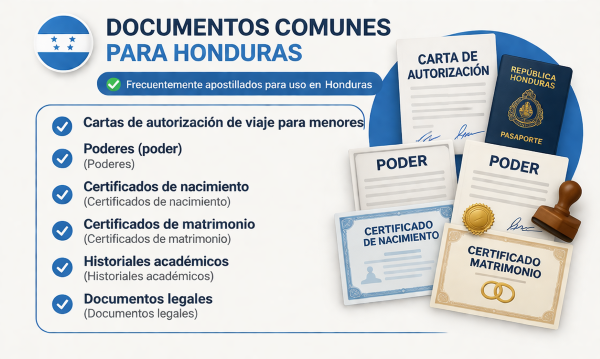 servicio apostilla rapido maryland para Hondurenos y honduras