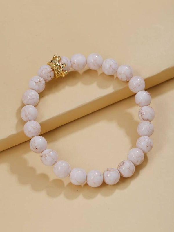 Bracelet perlé à Pièrre Femme