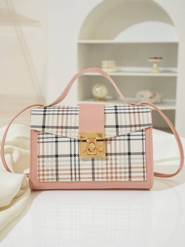 Sac à main - Cartable à carreaux