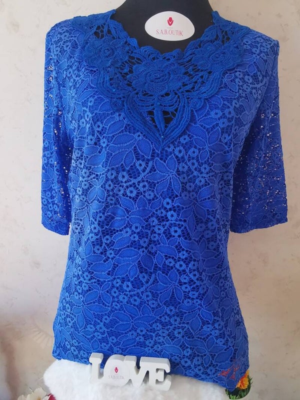 Body en dentelle Bleu