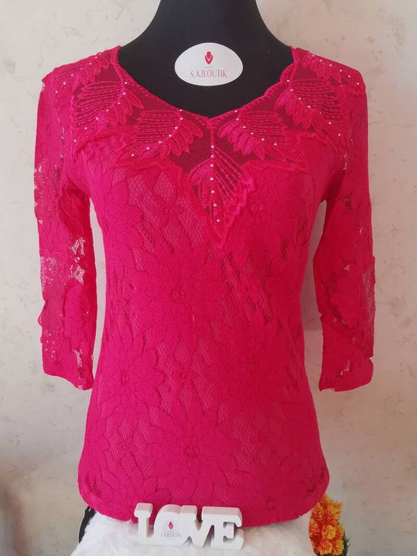 Body en dentelle Rose