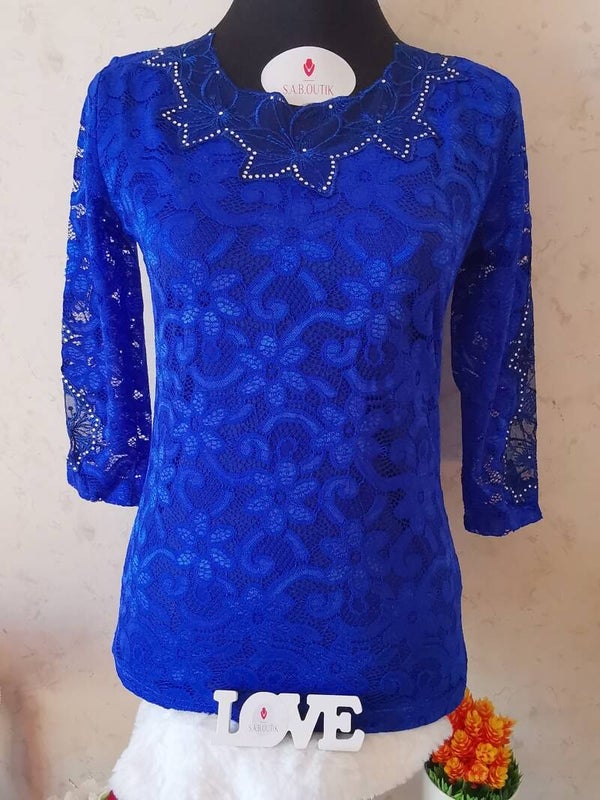 Body en dentelle Bleu