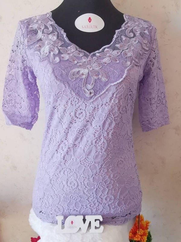 Body en dentelle Mauve