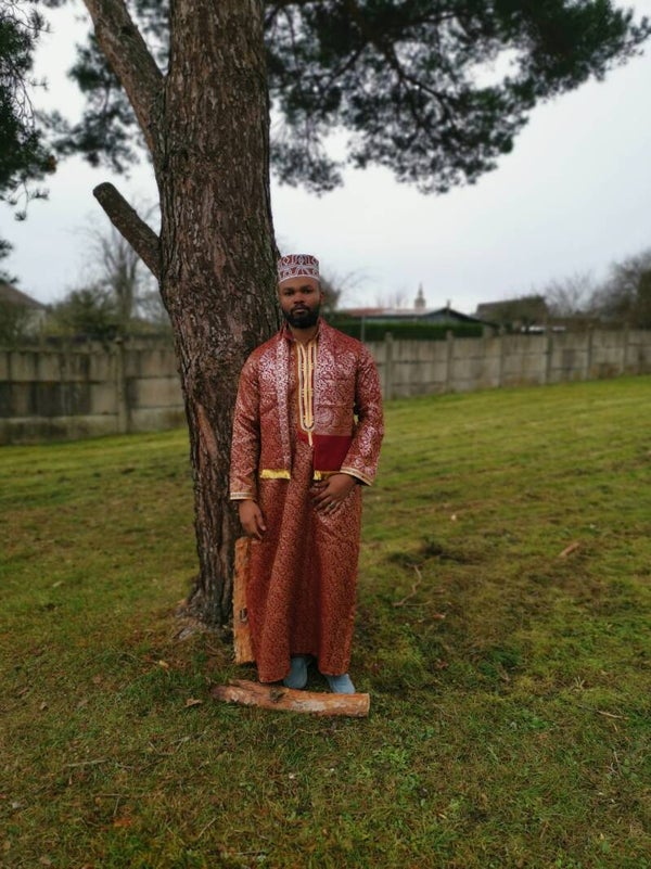 Djellaba Kandzou Rouge Bordeaux