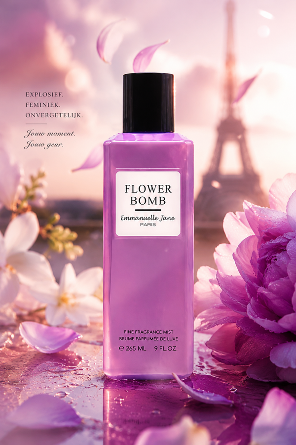 Franse Body Mist - Flower Bomb - een heerlijke zachte bloemengeur - blijft 7 uur ruiken.