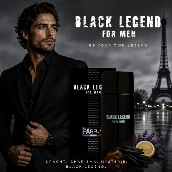 Franse Heren Parfum - Black Legend - een heerlijke frisse houtachtige Eau de Toilette - met Bergamot -Ceder en Amber.
