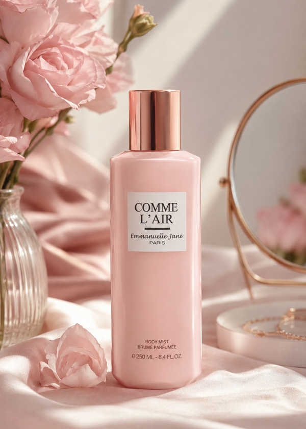 Franse Body Mist - Comme L'Air- een heerlijke frisse poedergeur geur - blijft 7 uur ruiken.