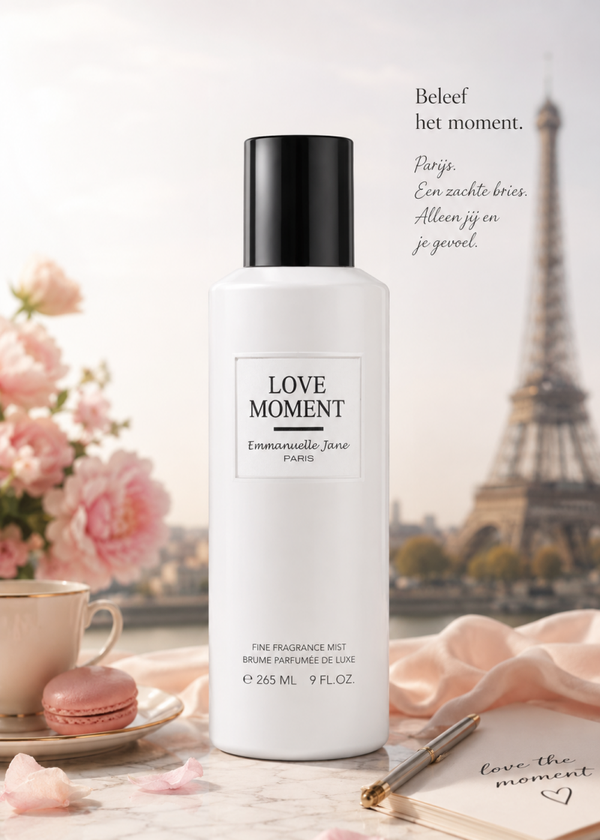 Franse Body Mist - Love Moment - een heerlijke frisse fruitige geur - blijft 6 uur ruiken.