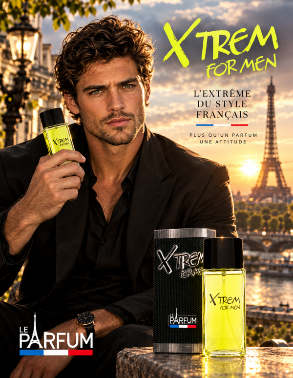 Franse Heren Parfum - X Tream - een heerlijk Aromatische geur - met Bergamot - Muskus en Patchoeli