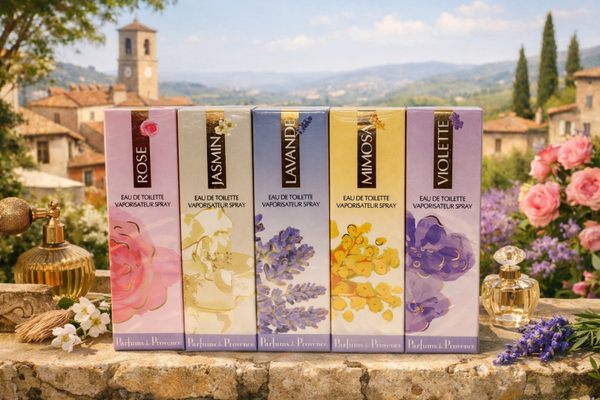 Franse Dames Parfum - SUPER AANBIEDING - CADEAU GESCHENK - 5x 30 ml (150 ml) Eau de parfum - in diverse geuren - Rose - Jasmin - Lavande - Mimosa en Violette - met gratis Hantasverstuiver.
