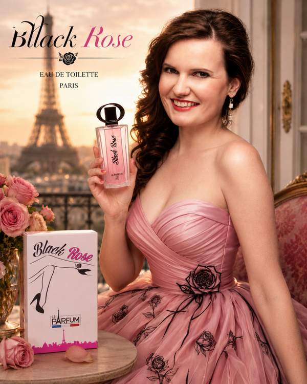 Franse Dames Parfum - Black Rose - een heerlijke Oriëntaalse Eau de Toilette - met Amandel en Patchoeli.