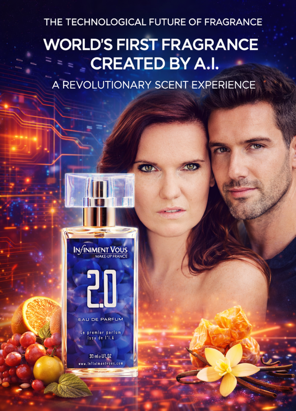 Franse Unisex Parfum - Infiniment Vous - Eau de Parfum ( gecreëerd door A.I.) - 30 ml - met Vanille - Patchouli en Musk - met GRATIS parfumverstuiver.