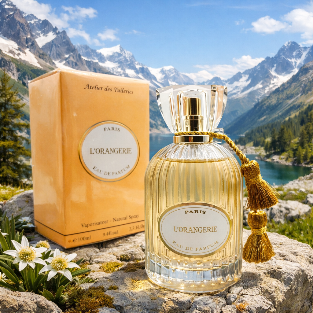 L'Orangerie - Eau de Parfum - 100 ml - een subtiel sterk parfum met o.a. Litchi, Zwarte Roos, Bergamot - met Gratis parfumtasverstuiver