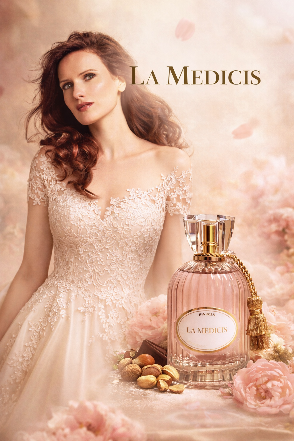 Franse Dames Parfum - La Medicis - Eau de Parfum - 100 ml - een lichte zoete geur met o.a. Pistache, Honing en Cacao - met gratis parfumverstuiver.