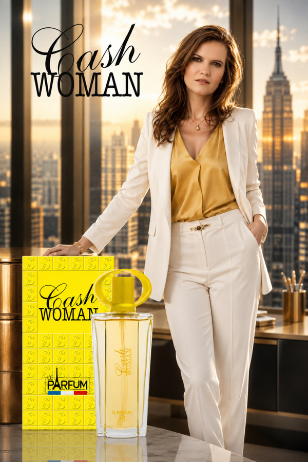 Franse Dames Parfum - Cash Woman - een heerlijke zachte Eau de Toilette met Mandarijn - Roos - en Patchouli.