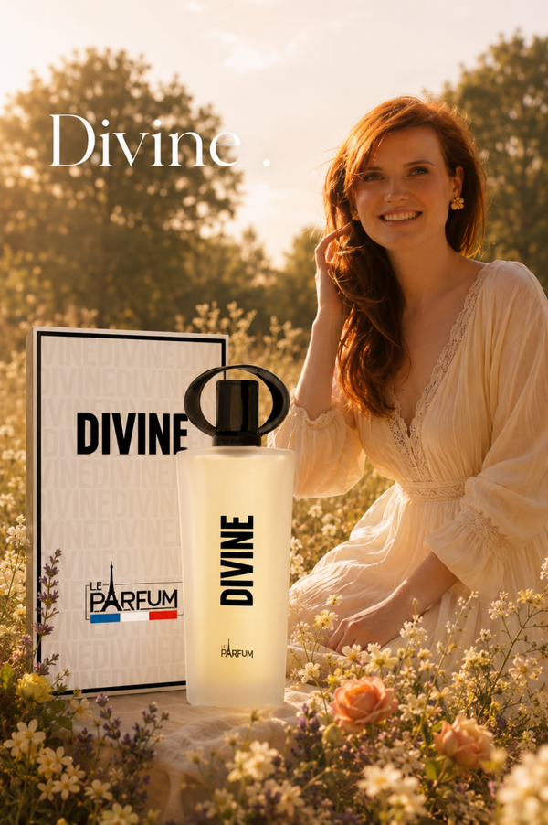 Franse Dames Parfm - Divine -een heerlijke frisse Eau de Toilette met Peer -Lavendel en Amandel.