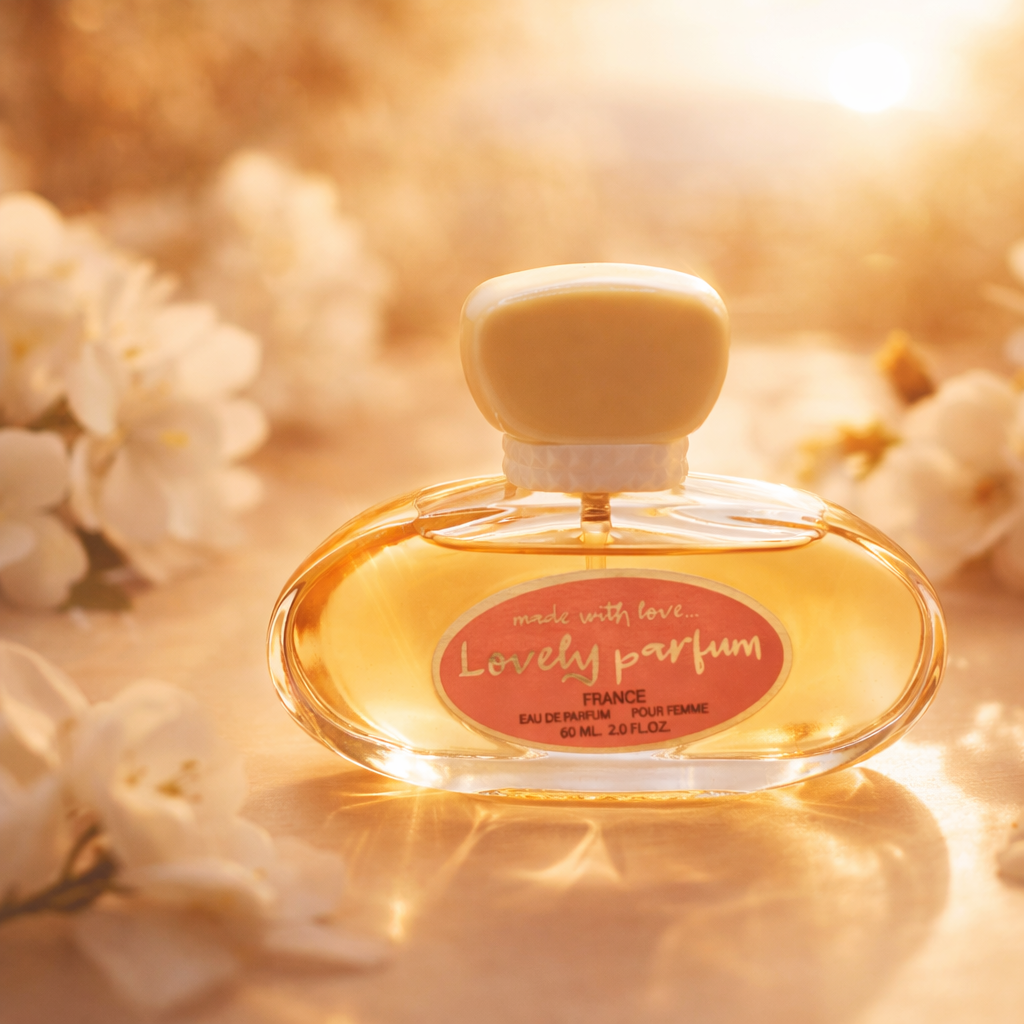 Lovely - Franse Eau de Parfum - 60 ml - een heerlijke zachte bloemige parfum met Vanille en Sandelhout.