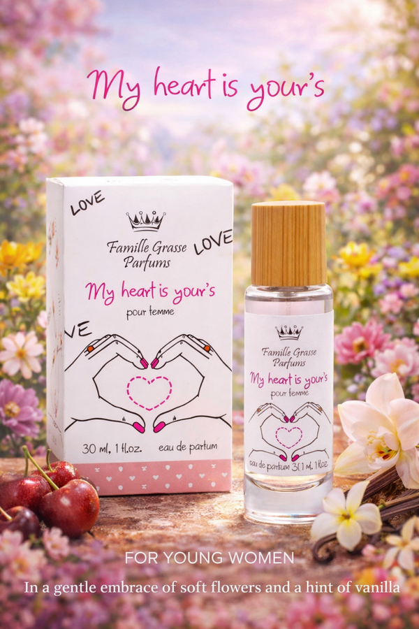 My Heart is Yours - Eau de Parfum - 30 ml - een heerlijke bloemige/oriëntaalse geur met o.a. Pioenroos - Bloesem en Musk.