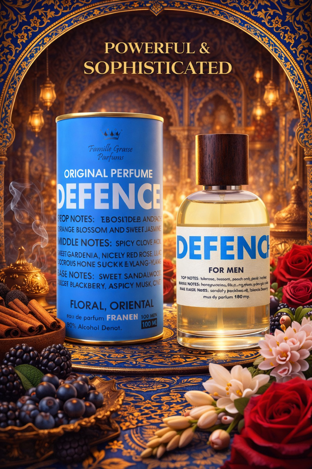 Defence - Eau de Parfum - 100 ml - een heerlijke krachtige geur - met Tabak, Sandelhout en Muskus.