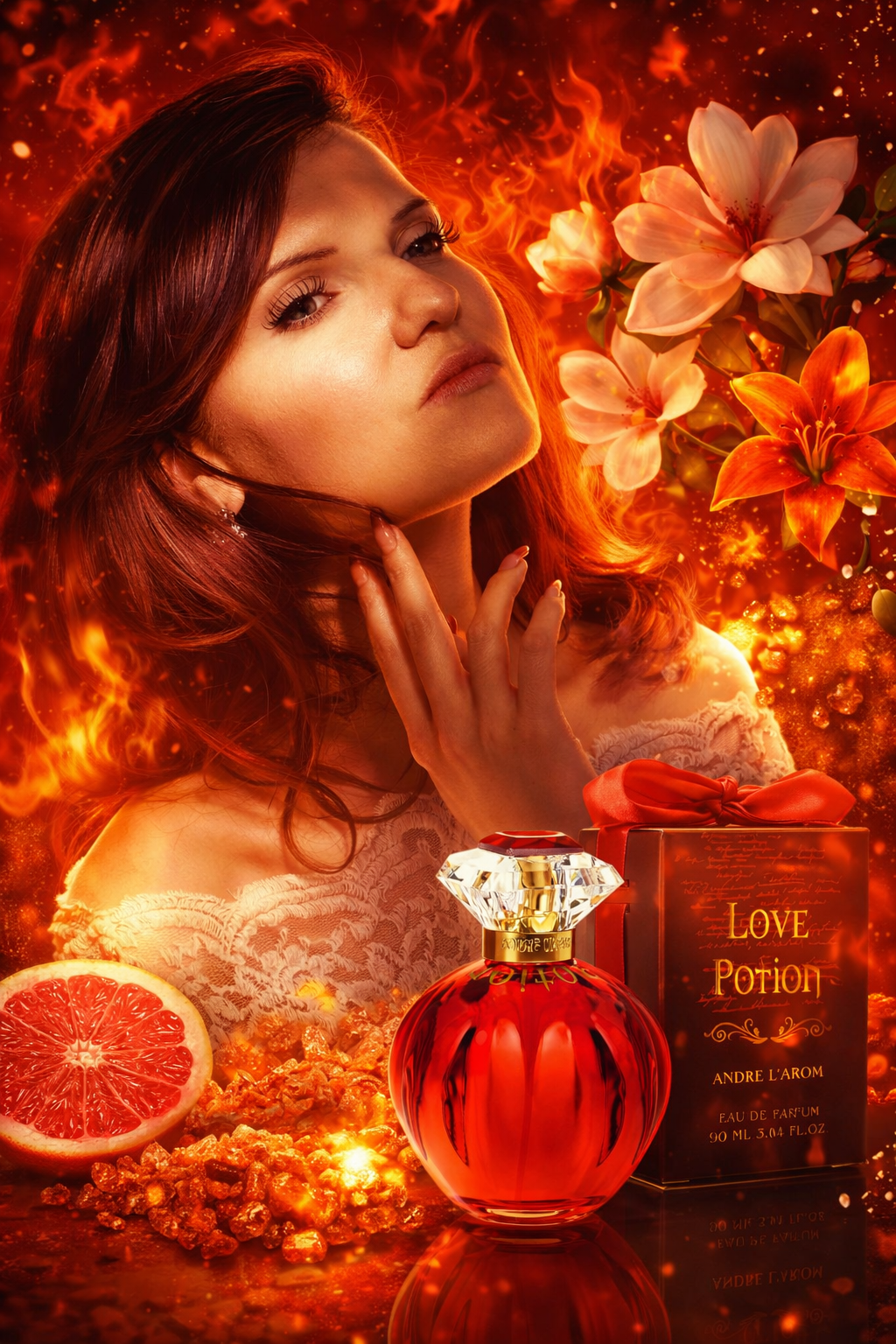 Love Potion - Eau de Parfum - 90 ml - een oriëntaalse geur met Pioenroos, Magnolia en Musk