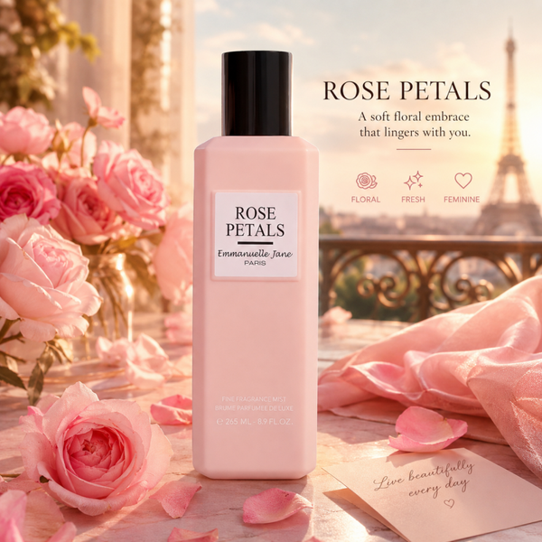 Franse Body Mist - Rose Petals - eenheerlijke rozen geur - blijft 6 uur ruiken