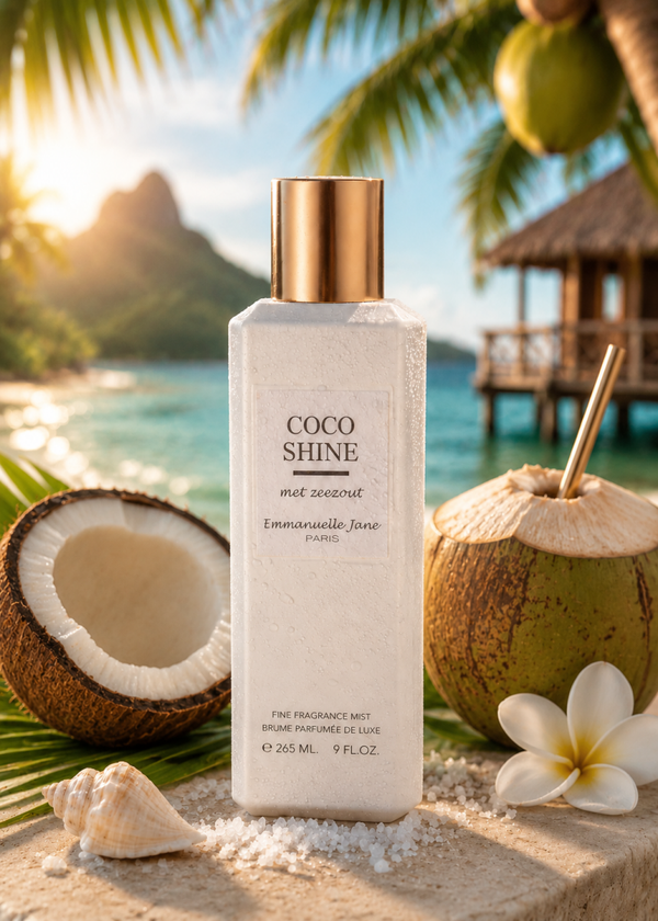 Franse Body Mist -Coco Shine - een heerlijk zachte kokos geur - blijft 6 uur ruiken.