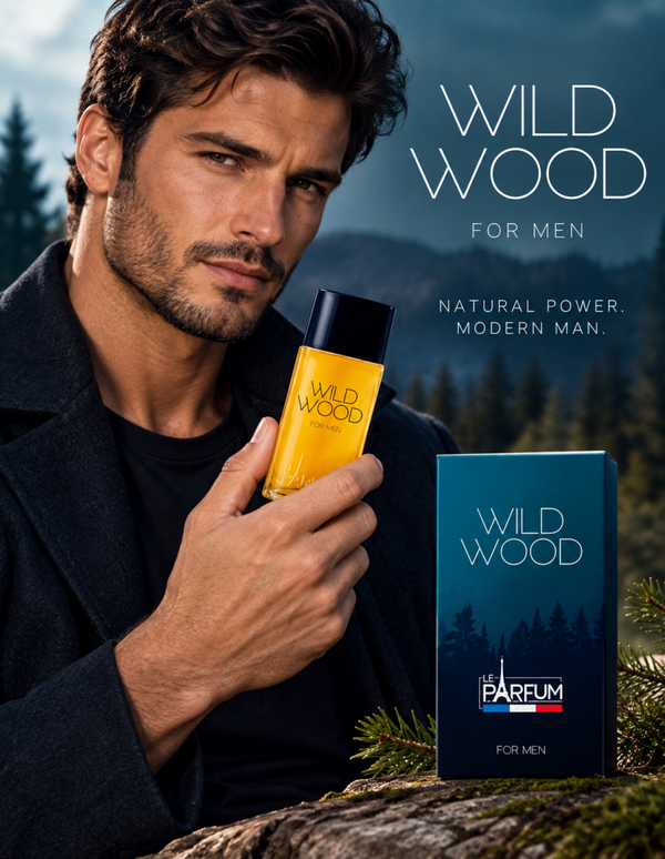 Franse Heren Parfum - Wild Wood - is een heerlijk aromatische houtachtige geur - met Bergamot - Patchouli en Mos