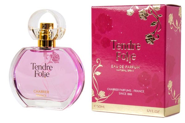 Tendre Folie - Eau de Parfum - 50 ml - een heerlijk frisse geur - met Roos, Iris en Sandelhout.