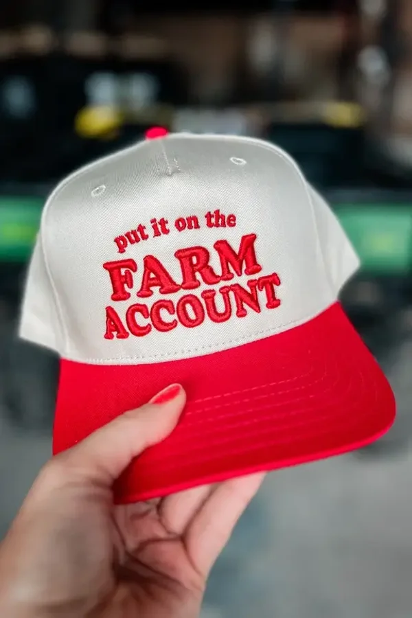 Put it on the Farm Account Trucker Hat Red/Natural
