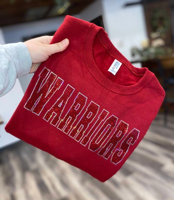 Warriors Spangle Crewneck