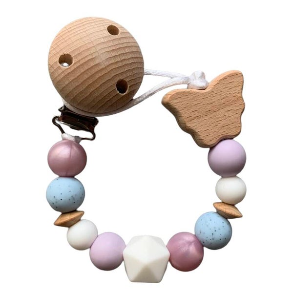 Speenkoord butterfly purple/blue