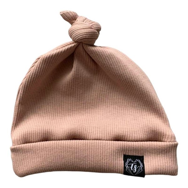 Pink rib mutsje