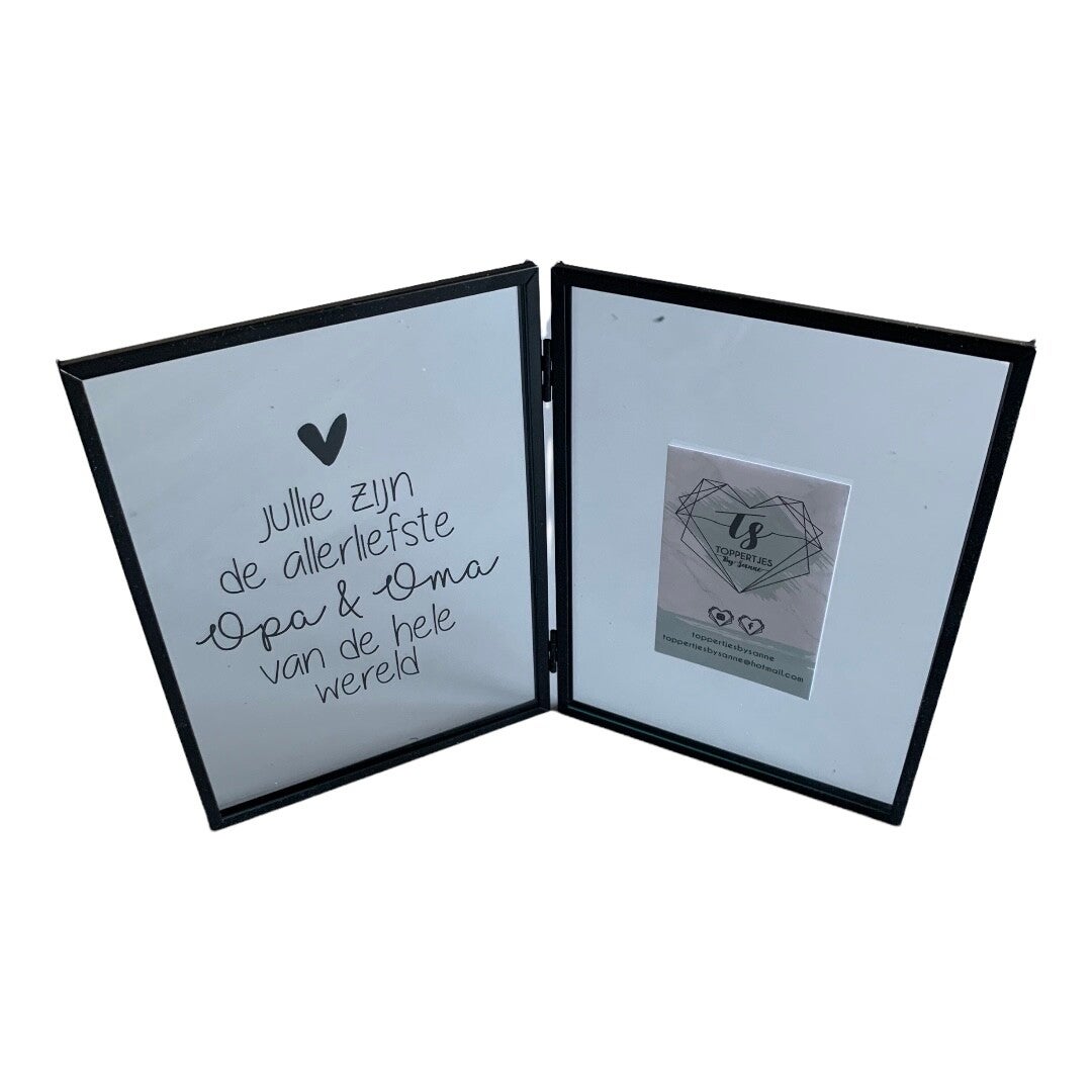 Fotolijstje 'jullie zijn de allerliefste opa & oma van de hele wereld'