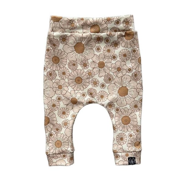 Beach flowers cream broekje