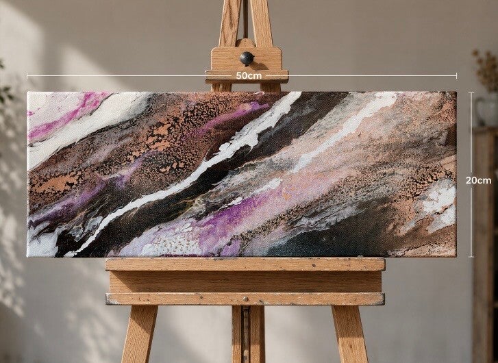 Acrylic Pour Canvas - Rose Galaxy