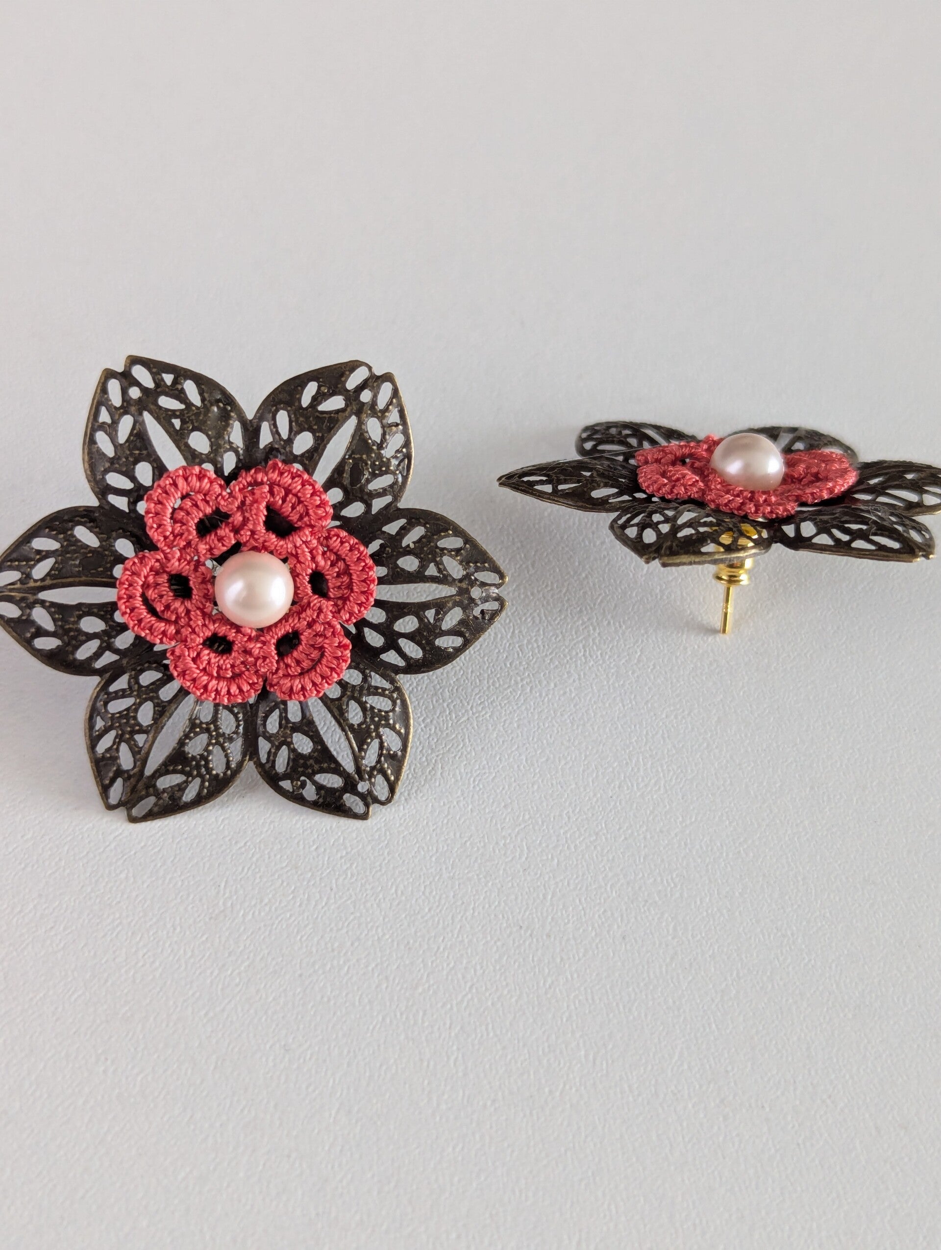 Boucles d'oreilles Hibiscus