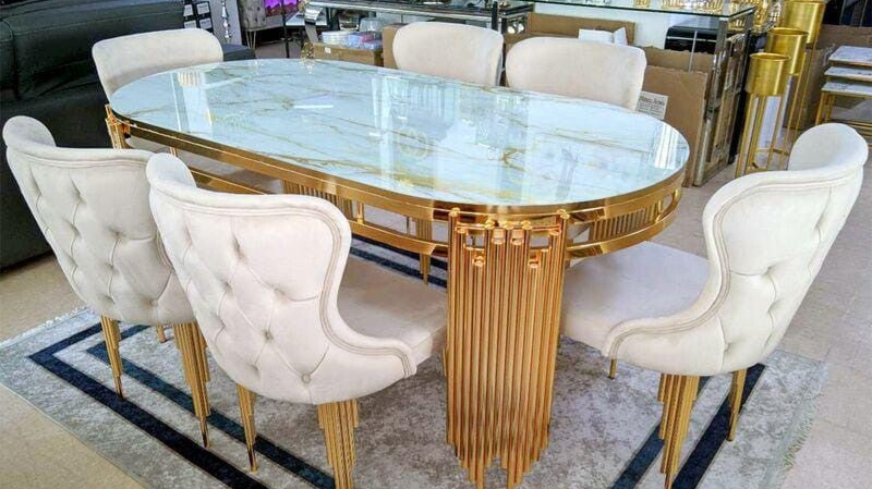 Esszimmer Sets inklusive Tisch & Mit 6 oder 8 Stühle