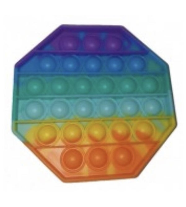 Pop it regenboog hexagon