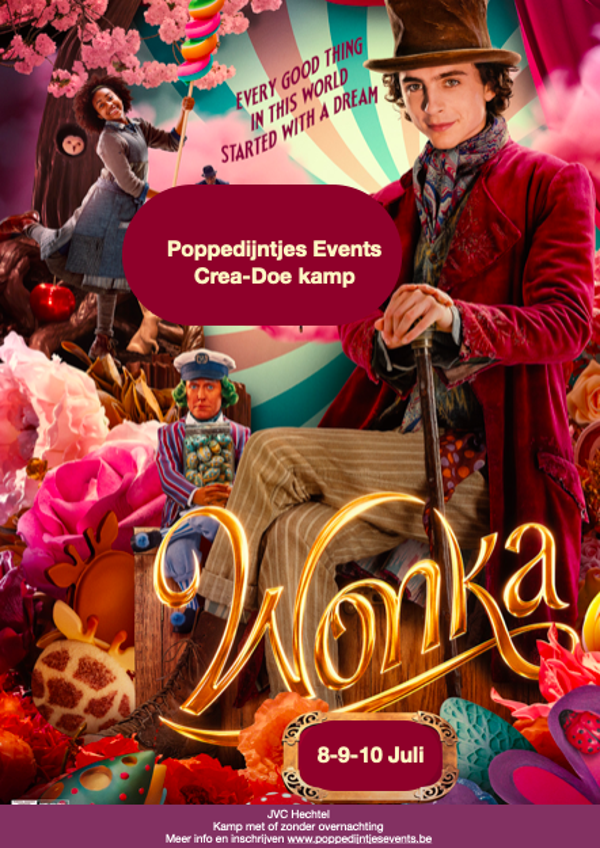 Crea-Doe kamp de wondere wereld van Wonka met overnachting ***vanaf 6jr